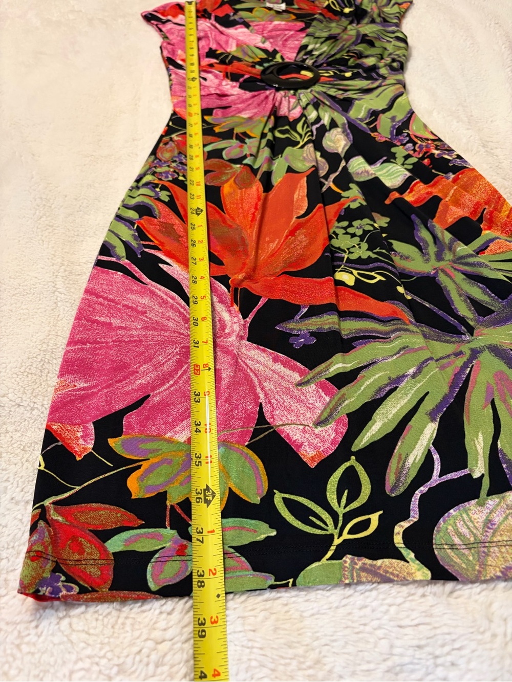Caché tropical floral print fitted mini dress - Picture 6 of 9